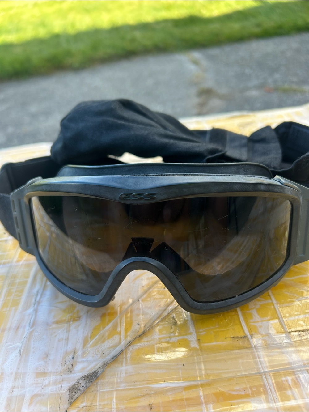 Essentials by Milano Black Tactical Goggles with original Pouch(bag)